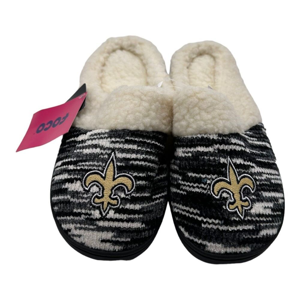 Women's FOCO New Orleans Saints NFL Slippers Slip On House Shoes Size S 5/6